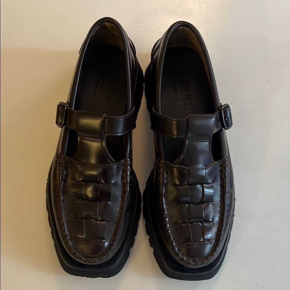 Hereu Women’s Soller Sport T-Bar Brown Leather Loafers